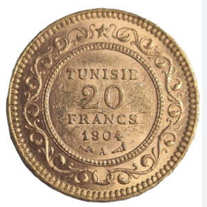 20 Francs Gold Tunesien