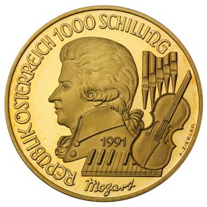 16 g Gold Mozart Zauberflöte