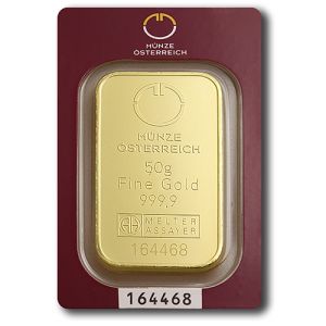 50g Goldbarren Münze Österreich