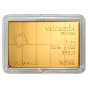 10 x 1/10 oz Gold Tafelbarren Valcambi